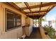 View of covered back patio with lattice ceiling at 49478 W Val Vista Rd, Maricopa, AZ 85139