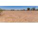 Expansive view of a large, level lot in a rural area featuring mixed dirt and gravel surfacing and scattered buildings at 49478 W Val Vista Rd, Maricopa, AZ 85139