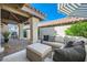 Outdoor patio with comfortable seating area at 10023 E Sunnyslope Ln, Scottsdale, AZ 85258