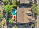 Aerial view of home featuring a private pool and charming backyard area at 13945 E Gail Rd, Scottsdale, AZ 85259