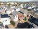 An aerial view showing a well-planned residential neighborhood at 15718 W Polk St, Goodyear, AZ 85338