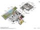 Detailed floor plan showcasing layout of first and second floor, kitchen, living room, and multiple bedrooms at 2219 E Galileo Dr, Gilbert, AZ 85298