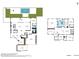 Detailed floor plan showcasing layout of first and second floor, kitchen, living room, and multiple bedrooms at 2219 E Galileo Dr, Gilbert, AZ 85298