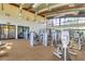 Well-equipped fitness center with modern exercise machines, exposed ductwork, and ample natural light at 2219 E Galileo Dr, Gilbert, AZ 85298