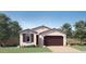 New construction home featuring a two-car garage, neutral color palette, and desert landscaping at 23334 W Mobile Ln, Buckeye, AZ 85326