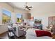 Cozy living room with a plush sofa, rustic accents and bright, airy windows at 24200 N Alma School Rd # 7, Scottsdale, AZ 85255