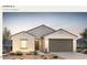 Charming single-story home featuring a neutral color scheme, desert landscaping, and a two-car garage at 25438 W Chipman Rd, Buckeye, AZ 85326
