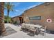 Comfortable outdoor dining area with modern furniture perfect for gatherings and entertaining at 4360 S Atom --, Mesa, AZ 85212