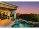 Backyard view with a cozy spa, desert landscape, and a gorgeous view at 6512 N 31St Way, Phoenix, AZ 85016