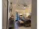 Primary bedroom suite with sitting area, ambient lighting, and access to a private patio at 11028 W Crimson Ln, Avondale, AZ 85392