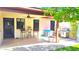 Enjoy outdoor dining and lounging on the covered patio, complete with a ceiling fan at 2064 S Farnsworth Dr # 38, Mesa, AZ 85209