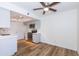 This well-lit kitchen has shaker cabinets, stone countertops and stainless appliances at 222 W Brown Rd # 72, Mesa, AZ 85201