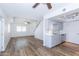 Open floorplan with hardwood floors and bright recessed lighting at 222 W Brown Rd # 72, Mesa, AZ 85201