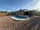 Backyard with pool and desert landscaping at 2331 W Via Rialto Cir, Mesa, AZ 85202