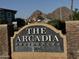 Elegant community signage for The Arcadia Residences with a scenic mountain backdrop at 3825 E Camelback Rd # 152, Phoenix, AZ 85018