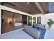 Stylish covered patio offering seamless access to both the living room and backyard at 6126 E Charter Oak Rd, Scottsdale, AZ 85254