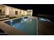 Backyard pool and spa featuring modern black-and-white design, perfect for evening enjoyment at 7001 E Joan De Arc Ave, Scottsdale, AZ 85254
