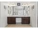 Main bathroom featuring double sinks with large vanity at 9722 S 45Th Ave, Laveen, AZ 85339