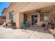 Covered back patio with ceiling fan at 17693 W Lincoln St, Goodyear, AZ 85338