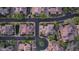 Bird's eye view of a neatly planned residential community with tile roofs at 18562 N 94Th St, Scottsdale, AZ 85255
