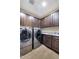 Well-equipped laundry room with front-load washer/dryer and plenty of cabinet space at 18562 N 94Th St, Scottsdale, AZ 85255