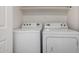 A clean laundry room features side-by-side washer and dryer for convenience at 21655 N 36Th Ave # 131, Glendale, AZ 85308