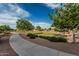 Scenic view of the community park, featuring lush greenery, mature trees, and winding walking paths at 2741 E Odessa St, Mesa, AZ 85213
