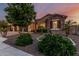 Landscaped front yard with stone accents and mature landscaping at 2741 E Odessa St, Mesa, AZ 85213