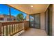 Private balcony offers outdoor living space with sliding glass doors leading to bright interiors at 3031 N Civic Center Plz # 355, Scottsdale, AZ 85251