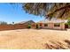 Spacious backyard features a dirt yard, block fence, covered patio, and potential for customization at 30601 N Royal Oak Way, San Tan Valley, AZ 85143