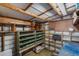 This shed has wooden shelving and an air conditioner at 3307 E Kings Ave, Phoenix, AZ 85032