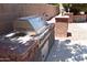 Outdoor stainless steel built-in grill with prep area at 3314 E Page Ave, Gilbert, AZ 85234