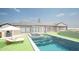 Inviting backyard pool and patio area, perfect for relaxing and entertaining at 3506 N Crystal Peak Cir, Mesa, AZ 85207