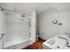 Traditional bathroom with a bath-shower combo and single sink at 3814 E Poinsettia Dr, Phoenix, AZ 85028
