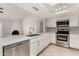 Modern kitchen featuring white cabinets, stainless steel appliances, and a breakfast bar at 4510 N 105Th Ave, Phoenix, AZ 85037