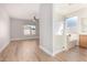 Modern bathroom showcasing a walk-in shower and a soaking tub with updated fixtures and a wood vanity at 4639 E Cabrillo Dr, Gilbert, AZ 85297