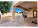 Covered patio features a ceiling fan and is an excellent place to entertain Gathering and friends at 4639 E Cabrillo Dr, Gilbert, AZ 85297