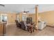 Comfortable living room offering wood flooring and a large window for natural lighting at 7326 E Juanita Ave, Mesa, AZ 85209