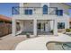 Spacious backyard with covered patio, balcony, and clear pool view at 7535 W Kimberly Way, Glendale, AZ 85308