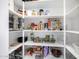 Walk-in pantry with plentiful white shelving for optimized storage at 8055 E Jaeger St, Mesa, AZ 85207