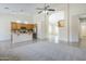 Open floor plan showcasing an island kitchen with stainless steel appliances at 8438 W Bajada Rd, Peoria, AZ 85383