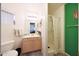 Fresh bathroom featuring a shower, sink, and toilet offers a clean and functional space at 9932 N 16Th E Pl, Phoenix, AZ 85020