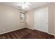 Bedroom with closet doors and a ceiling fan at 12029 W Overlin Ln, Avondale, AZ 85323