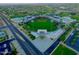 Aerial view of a well-manicured baseball stadium with surrounding fields and ample parking at 14267 W Crocus Dr, Surprise, AZ 85379
