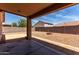 Large backyard with a fire pit and rock landscaping, perfect for outdoor living at 16147 W Central St, Surprise, AZ 85374