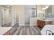 Stunning bathroom with a walk-in shower and modern fixtures at 20453 W Daniel Pl, Buckeye, AZ 85396