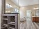 Open bathroom layout with soaking tub, tile accents and double sink vanity at 20453 W Daniel Pl, Buckeye, AZ 85396