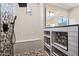 Shower with built-in bench, modern fixtures, and stylish mosaic accents at 20453 W Daniel Pl, Buckeye, AZ 85396