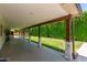 Open backyard patio with stone pillars and a view of the manicured backyard at 2616 S El Dorado --, Mesa, AZ 85202