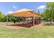 Community playground under a shaded canopy with swings and climbing structures near the lake at 2616 S El Dorado --, Mesa, AZ 85202